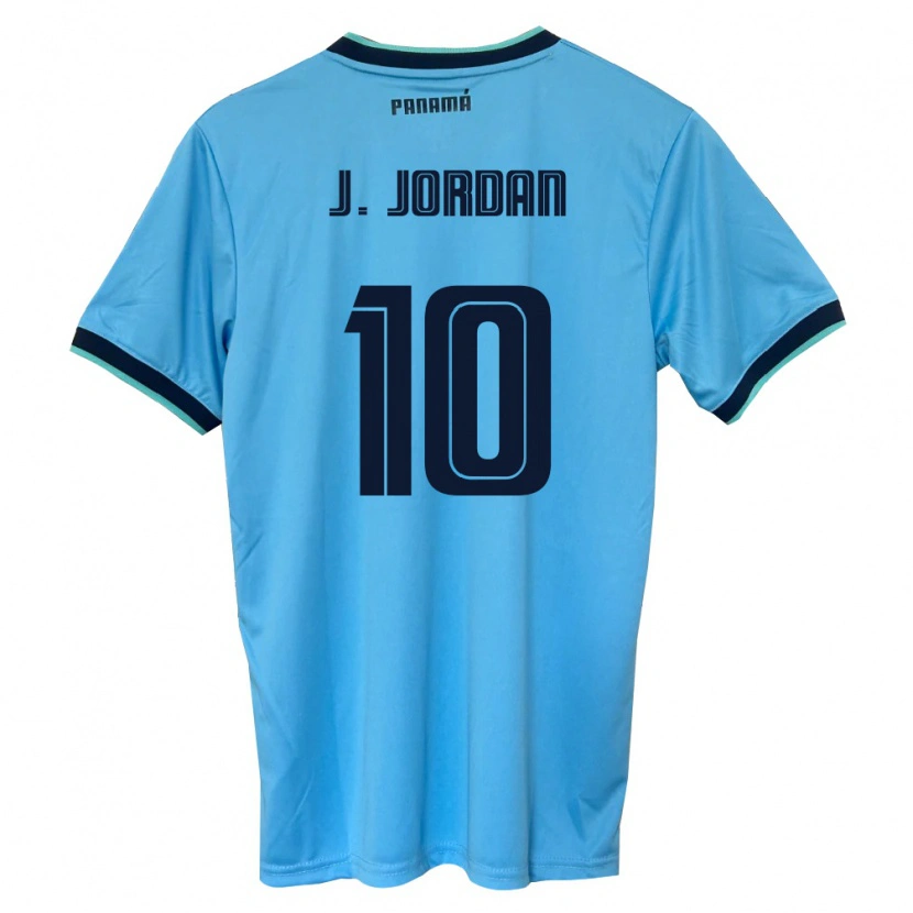 Danxen Kvinnor Panama Jasio Jordan #10 Himmelblå Svart Bortatröja Matchtröjor 26-28 Tröjor T-Tröja