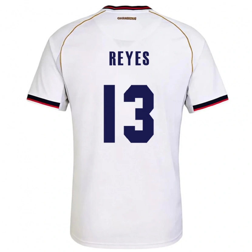 Danxen Kvinnor Panama Renso Reyes #13 Vit Röd Bortatröja Matchtröjor 26-28 Tröjor T-Tröja