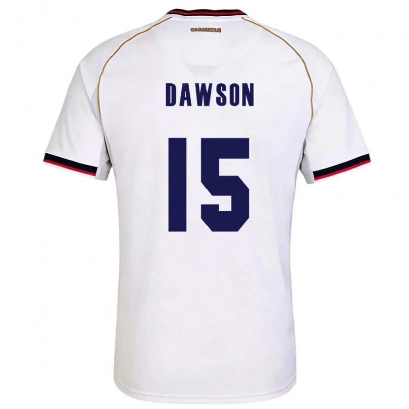 Danxen Kvinnor Panama Didier Dawson #15 Vit Röd Bortatröja Matchtröjor 26-28 Tröjor T-Tröja