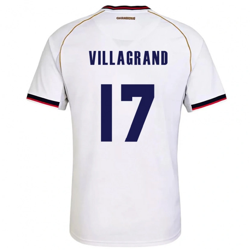 Danxen Kvinnor Panama Gabriela Villagrand #17 Vit Röd Bortatröja Matchtröjor 26-28 Tröjor T-Tröja