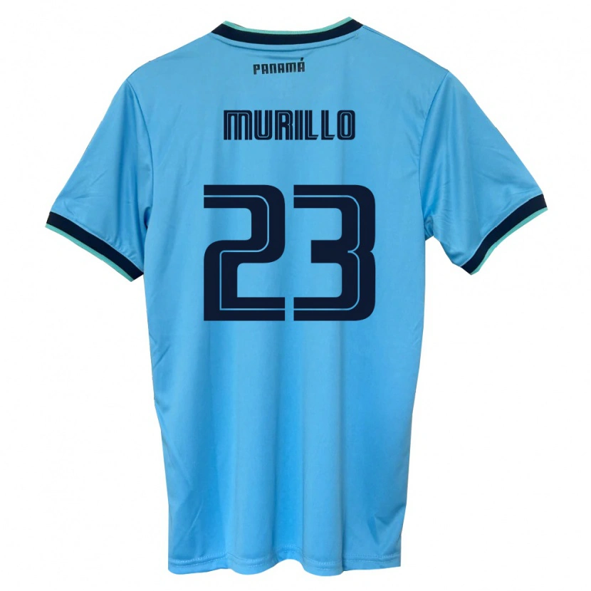 Danxen Kvinnor Panama Amir Murillo #23 Himmelblå Svart Bortatröja Matchtröjor 26-28 Tröjor T-Tröja