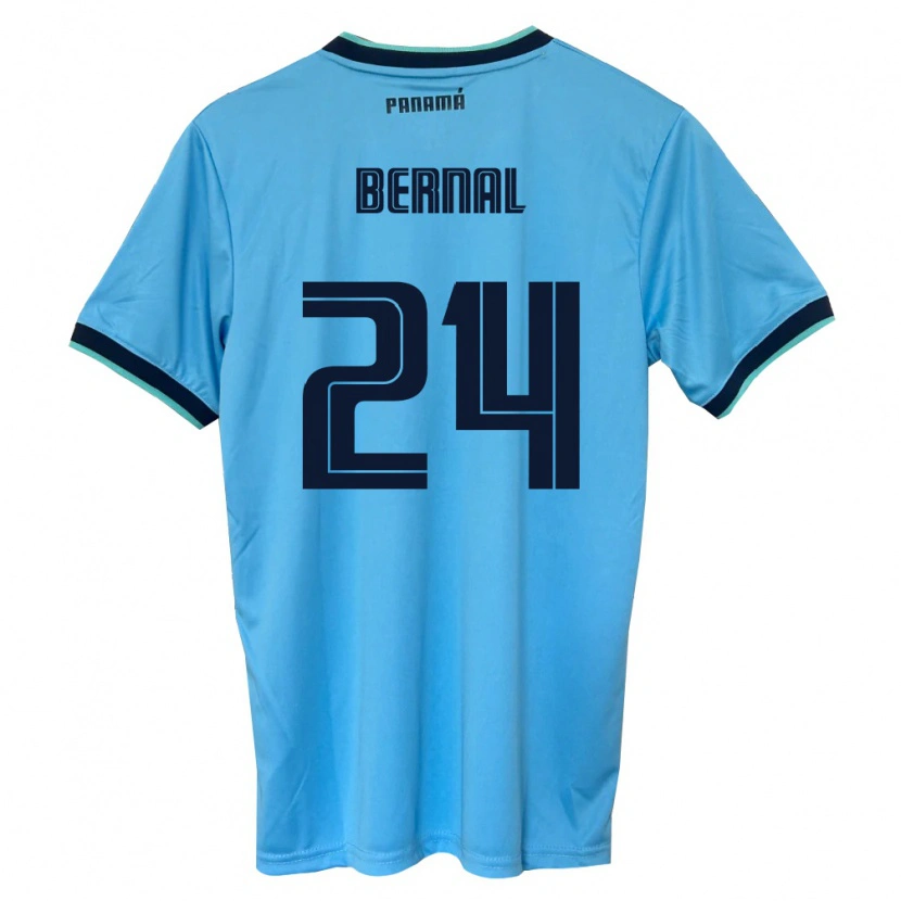 Danxen Kvinnor Panama Kevin Bernal #24 Himmelblå Svart Bortatröja Matchtröjor 26-28 Tröjor T-Tröja