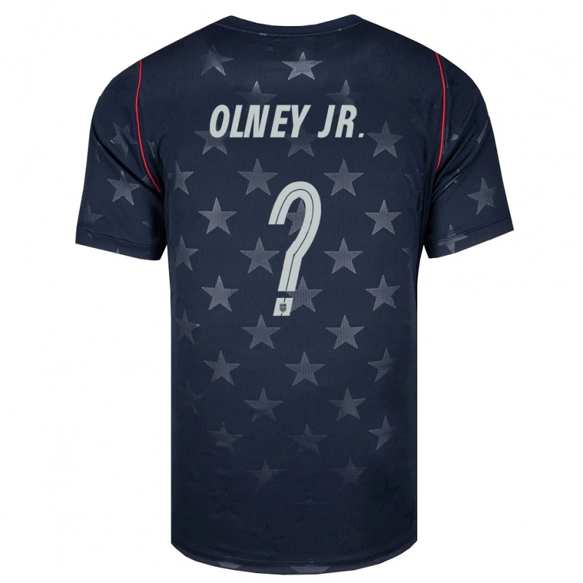 Danxen Kvinnor Usa Cj Olney Jr. #0 Svart Vit Röd Bortatröja Matchtröjor 26-28 Tröjor T-Tröja