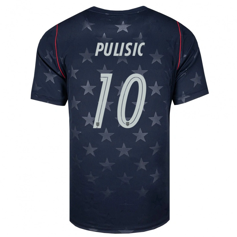 Danxen Kvinnor Usa Christian Pulisic #10 Svart Vit Röd Bortatröja Matchtröjor 26-28 Tröjor T-Tröja