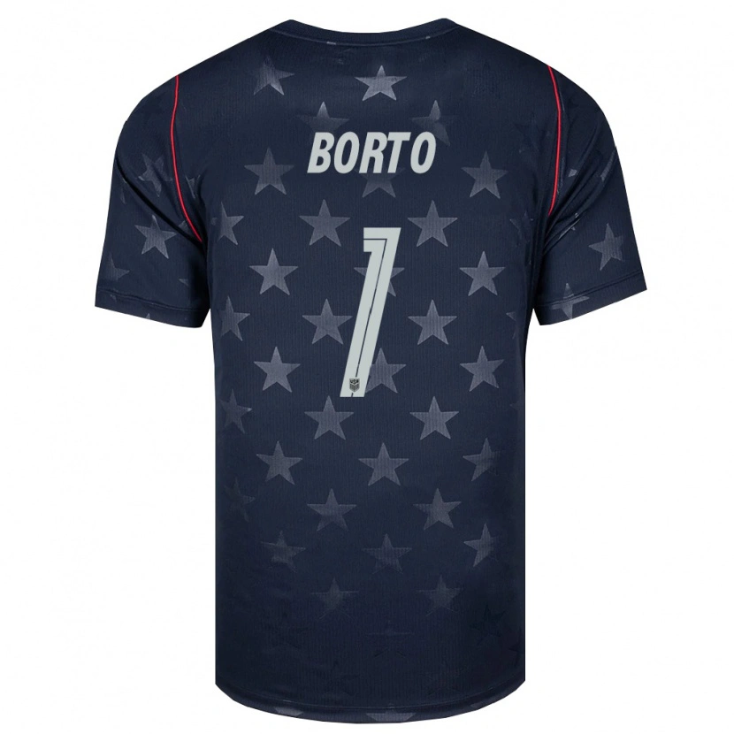 Danxen Kvinnor Usa Alexander Borto #1 Svart Vit Röd Bortatröja Matchtröjor 26-28 Tröjor T-Tröja