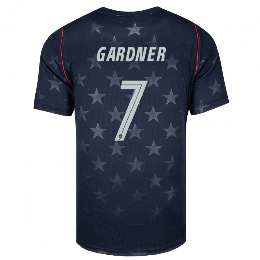 Danxen Kvinnor Usa Myles Gardner #7 Svart Vit Röd Bortatröja Matchtröjor 26-28 Tröjor T-Tröja