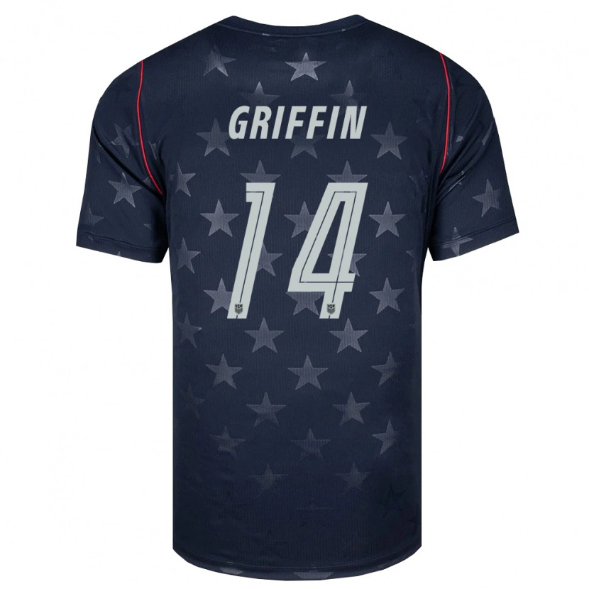 Danxen Kvinnor Usa Jordan Griffin #14 Svart Vit Röd Bortatröja Matchtröjor 26-28 Tröjor T-Tröja