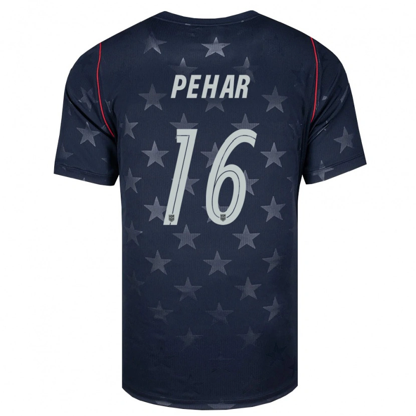 Danxen Kvinnor Usa Roko Pehar #16 Svart Vit Röd Bortatröja Matchtröjor 26-28 Tröjor T-Tröja