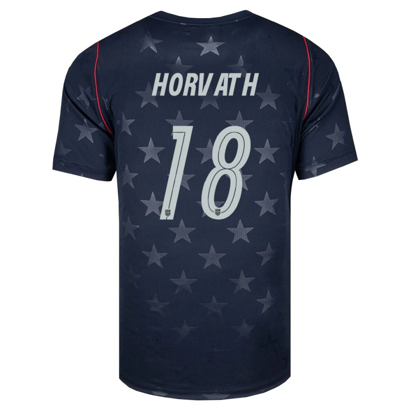 Danxen Kvinnor Usa Ethan Horvath #18 Svart Vit Röd Bortatröja Matchtröjor 26-28 Tröjor T-Tröja