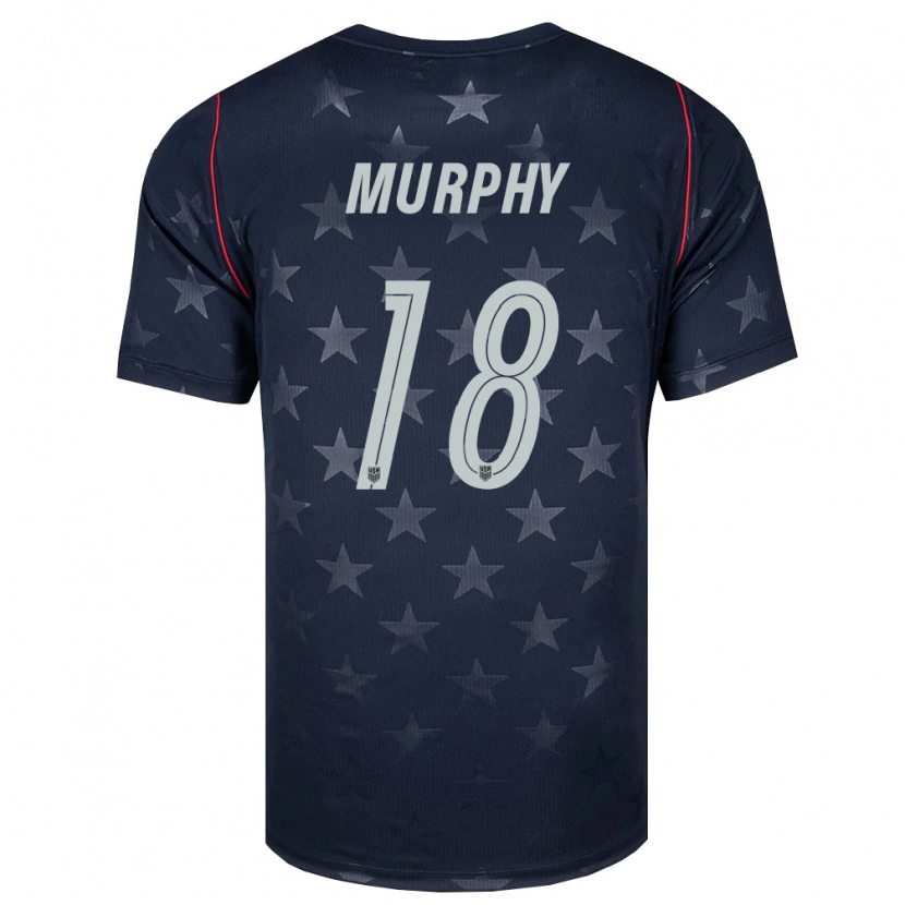 Danxen Kvinnor Usa Casey Murphy #18 Svart Vit Röd Bortatröja Matchtröjor 26-28 Tröjor T-Tröja
