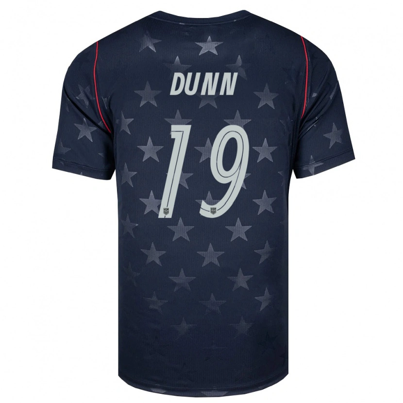 Danxen Kvinnor Usa Crystal Dunn #19 Svart Vit Röd Bortatröja Matchtröjor 26-28 Tröjor T-Tröja