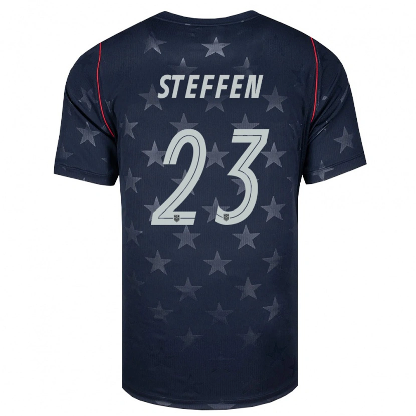 Danxen Kvinnor Usa Zack Steffen #23 Svart Vit Röd Bortatröja Matchtröjor 26-28 Tröjor T-Tröja