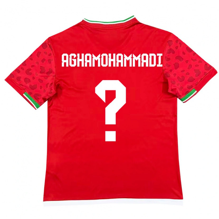 Danxen Kvinnor Iran Mehrdad Aghamohammadi #0 Röd Vit Bortatröja Matchtröjor 26-28 Tröjor T-Tröja