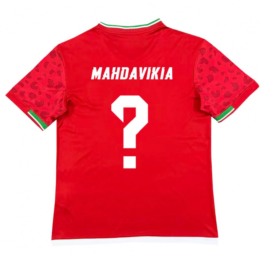 Danxen Kvinnor Iran Ario Mahdavikia #0 Röd Vit Bortatröja Matchtröjor 26-28 Tröjor T-Tröja