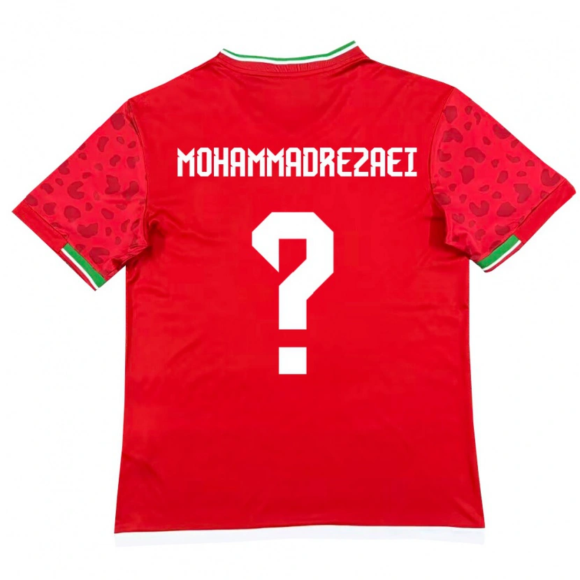 Danxen Kvinnor Iran Hossein Mohammadrezaei #0 Röd Vit Bortatröja Matchtröjor 26-28 Tröjor T-Tröja