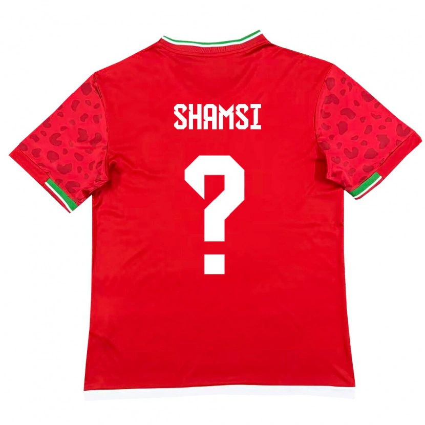 Danxen Kvinnor Iran Mojtaba Shamsi #0 Röd Vit Bortatröja Matchtröjor 26-28 Tröjor T-Tröja