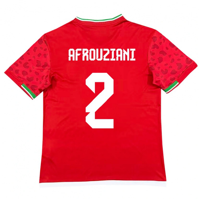 Danxen Kvinnor Iran Amirmahan Afrouziani #2 Röd Vit Bortatröja Matchtröjor 26-28 Tröjor T-Tröja