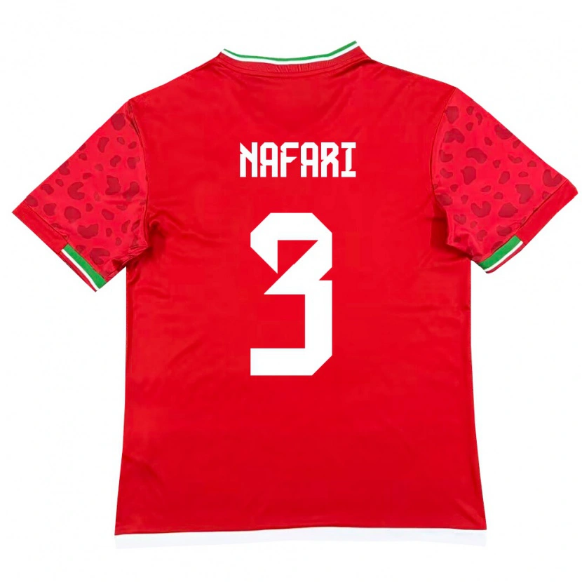 Danxen Kvinnor Iran Hesam Nafari #3 Röd Vit Bortatröja Matchtröjor 26-28 Tröjor T-Tröja