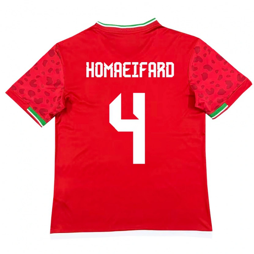 Danxen Kvinnor Iran Alireza Homaeifard #4 Röd Vit Bortatröja Matchtröjor 26-28 Tröjor T-Tröja