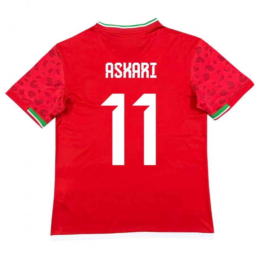 Danxen Kvinnor Iran Mohammad Askari #11 Röd Vit Bortatröja Matchtröjor 26-28 Tröjor T-Tröja