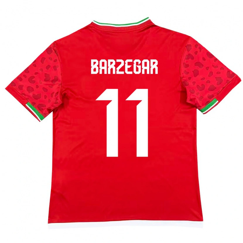 Danxen Kvinnor Iran Aria Barzegar #11 Röd Vit Bortatröja Matchtröjor 26-28 Tröjor T-Tröja