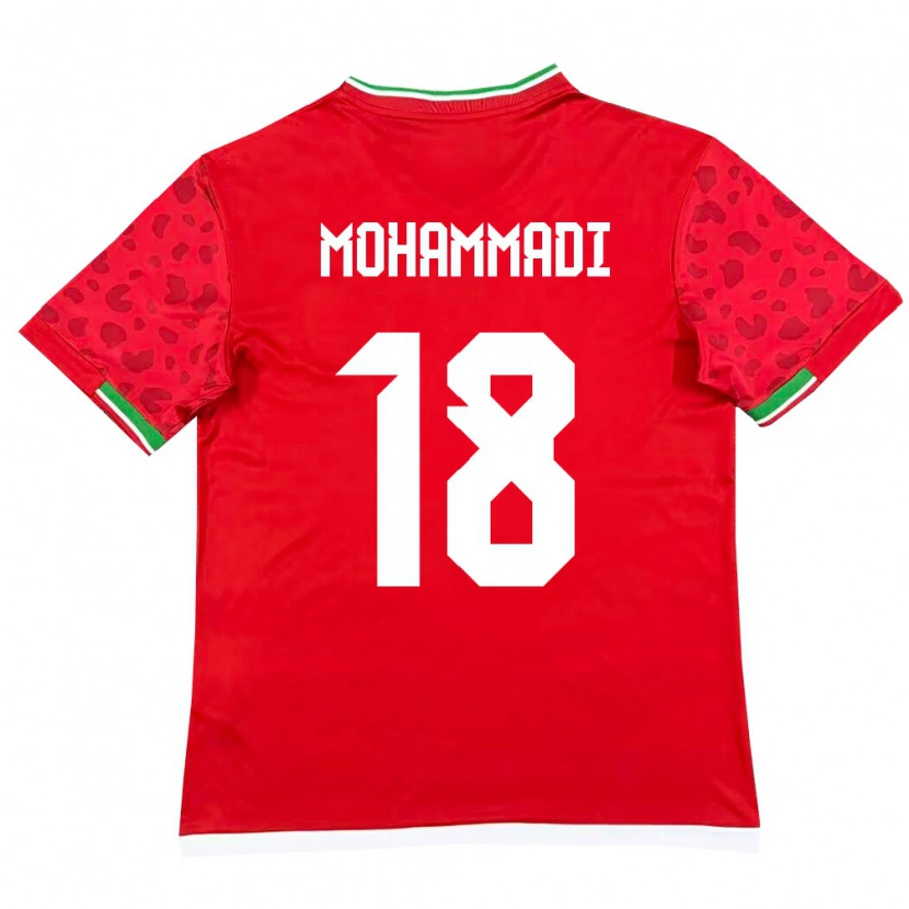 Danxen Kvinnor Iran Melika Mohammadi #18 Röd Vit Bortatröja Matchtröjor 26-28 Tröjor T-Tröja
