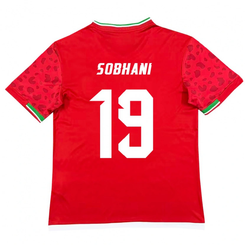 Danxen Kvinnor Iran Ali Sobhani #19 Röd Vit Bortatröja Matchtröjor 26-28 Tröjor T-Tröja
