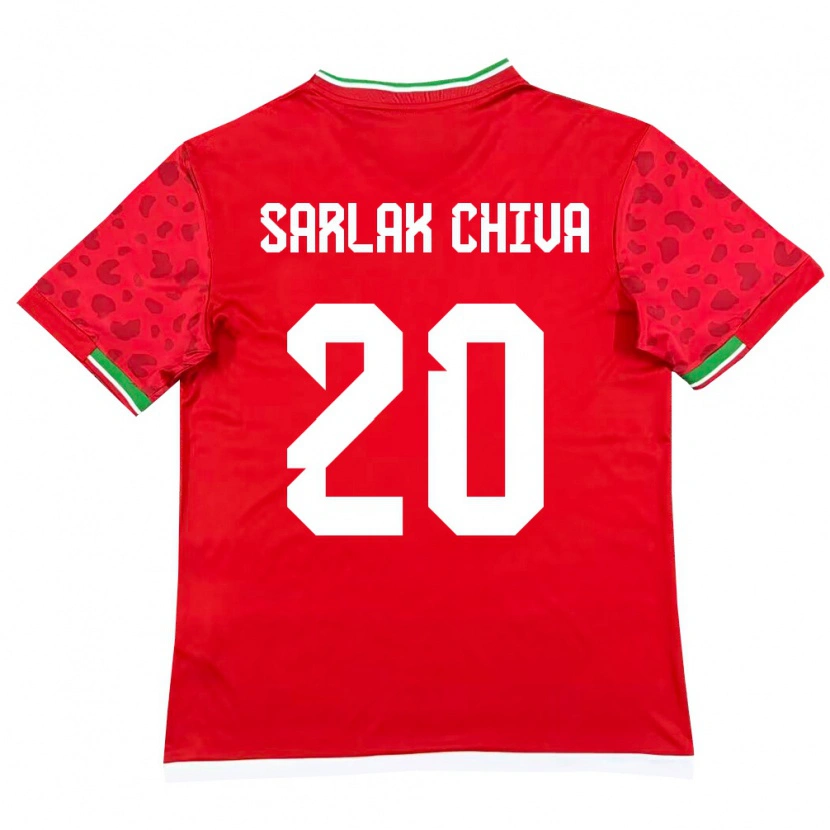 Danxen Kvinnor Iran Milad Sarlak Chiva #20 Röd Vit Bortatröja Matchtröjor 26-28 Tröjor T-Tröja