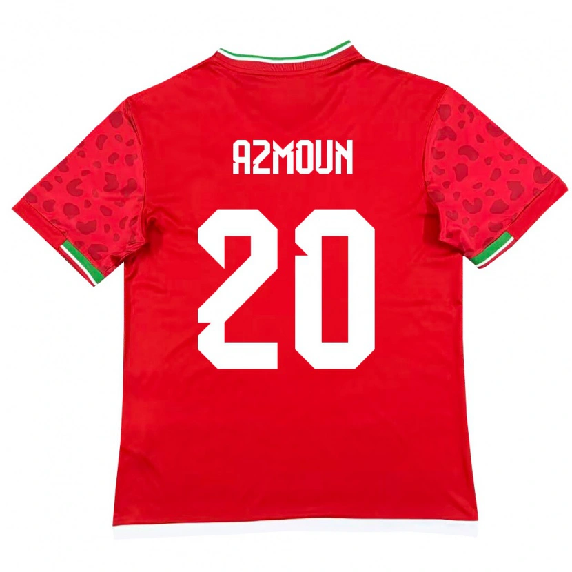 Danxen Kvinnor Iran Sardar Azmoun #20 Röd Vit Bortatröja Matchtröjor 26-28 Tröjor T-Tröja