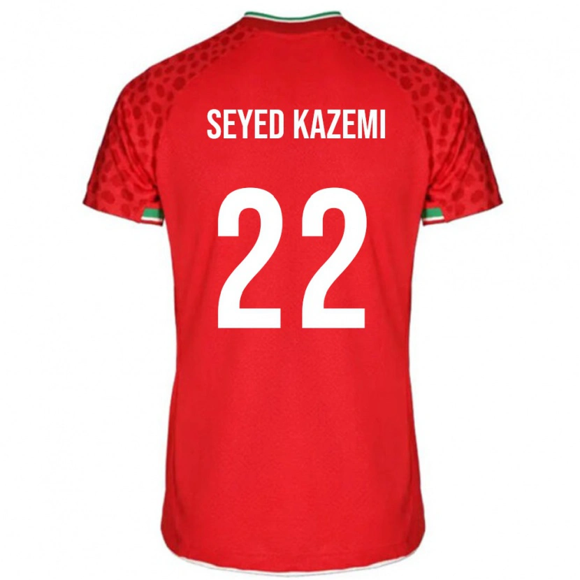Danxen Kvinnor Iran Arefeh Seyed Kazemi #22 Röd Vit Bortatröja Matchtröjor 26-28 Tröjor T-Tröja