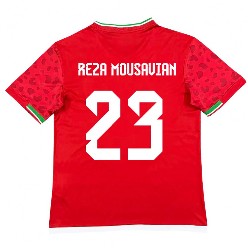 Danxen Kvinnor Iran Seyed Reza Mousavian #23 Röd Vit Bortatröja Matchtröjor 26-28 Tröjor T-Tröja