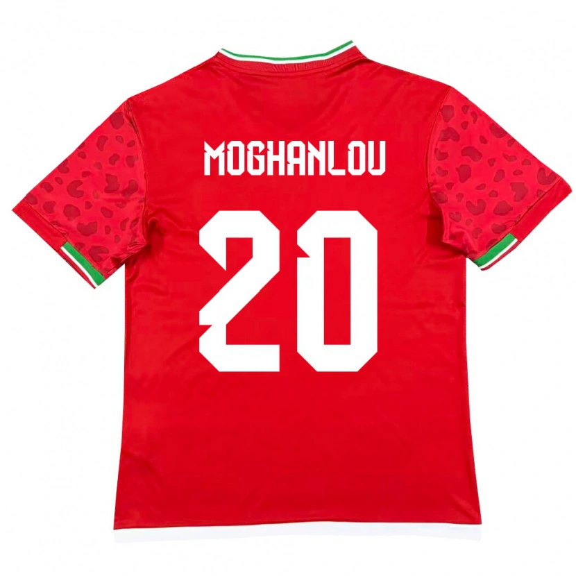 Danxen Kvinnor Iran Shahriar Moghanlou #20 Röd Vit Bortatröja Matchtröjor 26-28 Tröjor T-Tröja