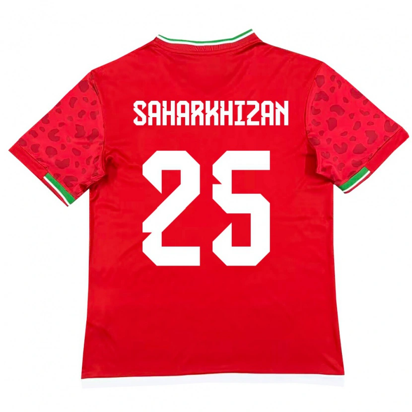 Danxen Kvinnor Iran Saeid Saharkhizan #25 Röd Vit Bortatröja Matchtröjor 26-28 Tröjor T-Tröja