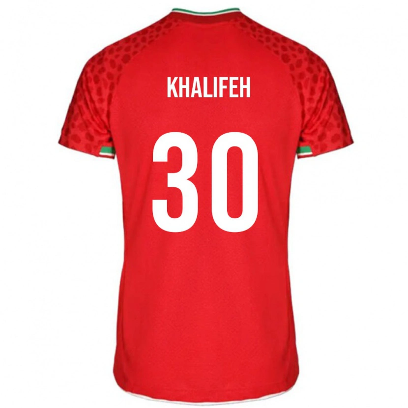 Danxen Kvinnor Iran Mohammad Khalifeh #30 Röd Vit Bortatröja Matchtröjor 26-28 Tröjor T-Tröja
