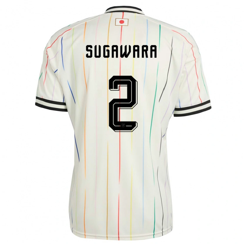 Danxen Kvinnor Japan Yukinari Sugawara #2 Vit Svart Bortatröja Matchtröjor 26-28 Tröjor T-Tröja