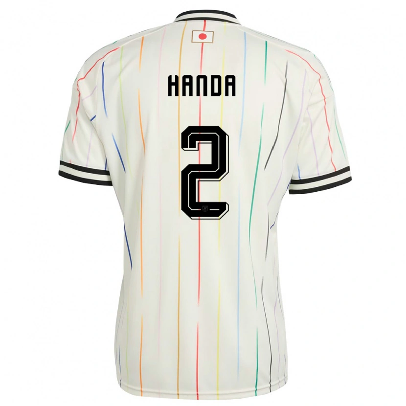 Danxen Kvinnor Japan Riku Handa #2 Vit Svart Bortatröja Matchtröjor 26-28 Tröjor T-Tröja