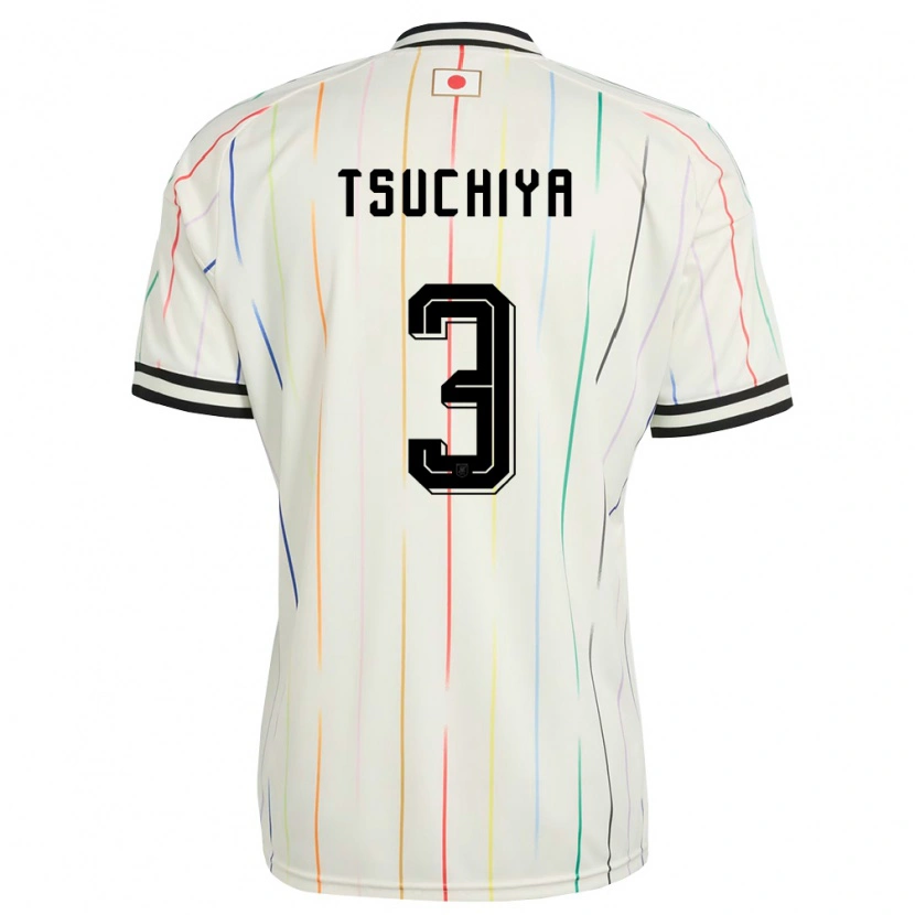Danxen Kvinnor Japan Kaito Tsuchiya #3 Vit Svart Bortatröja Matchtröjor 26-28 Tröjor T-Tröja