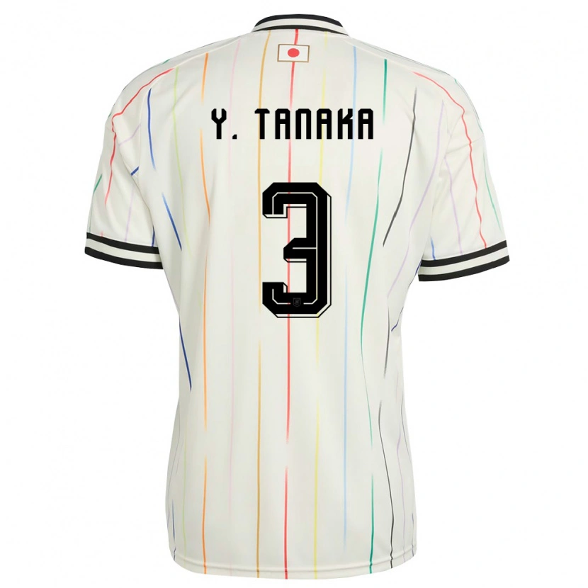 Danxen Kvinnor Japan Yoshitaka Tanaka #3 Vit Svart Bortatröja Matchtröjor 26-28 Tröjor T-Tröja