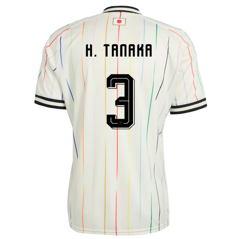 Danxen Kvinnor Japan Hayato Tanaka #3 Vit Svart Bortatröja Matchtröjor 26-28 Tröjor T-Tröja