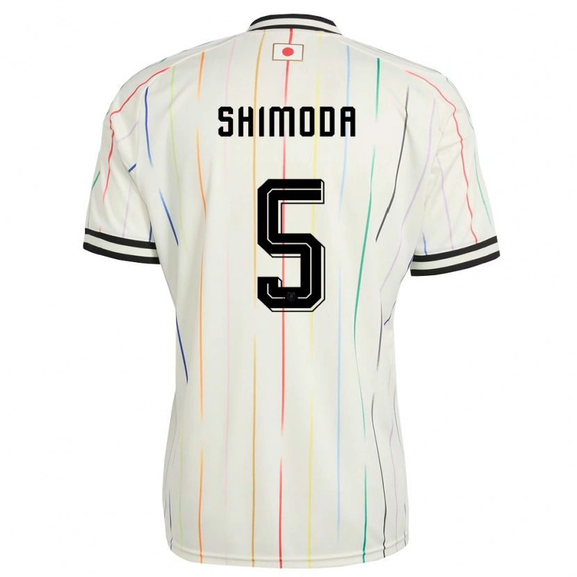 Danxen Kvinnor Japan Yoshihiro Shimoda #5 Vit Svart Bortatröja Matchtröjor 26-28 Tröjor T-Tröja