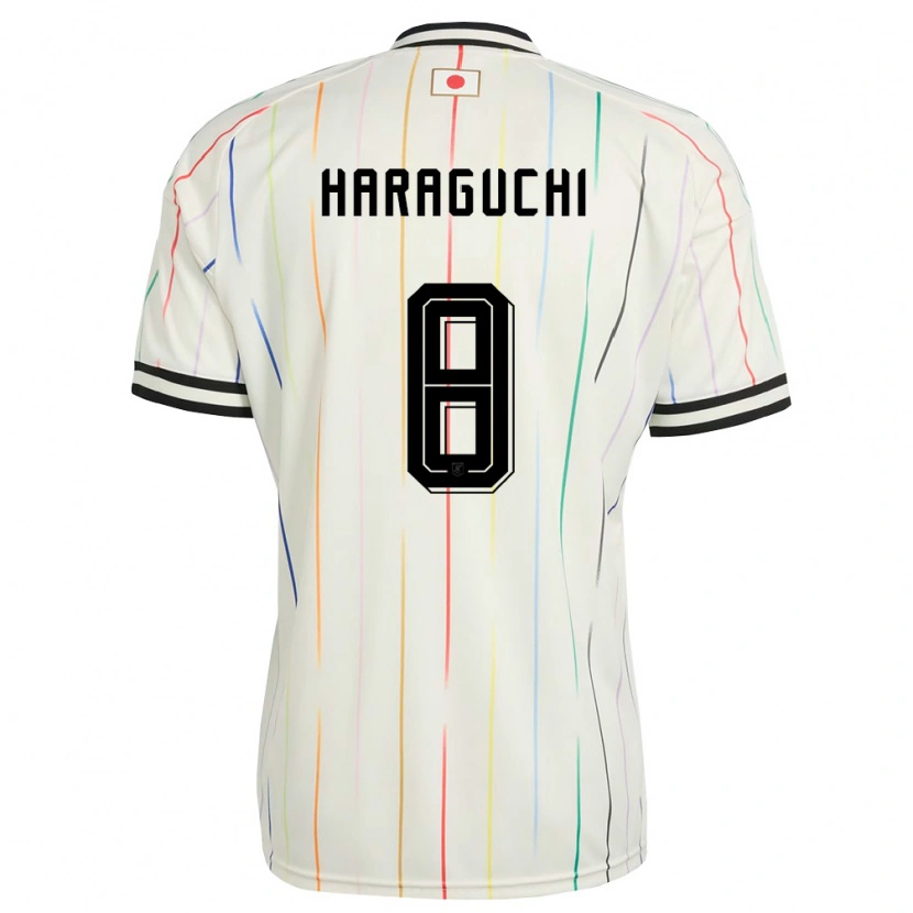 Danxen Kvinnor Japan Genki Haraguchi #8 Vit Svart Bortatröja Matchtröjor 26-28 Tröjor T-Tröja