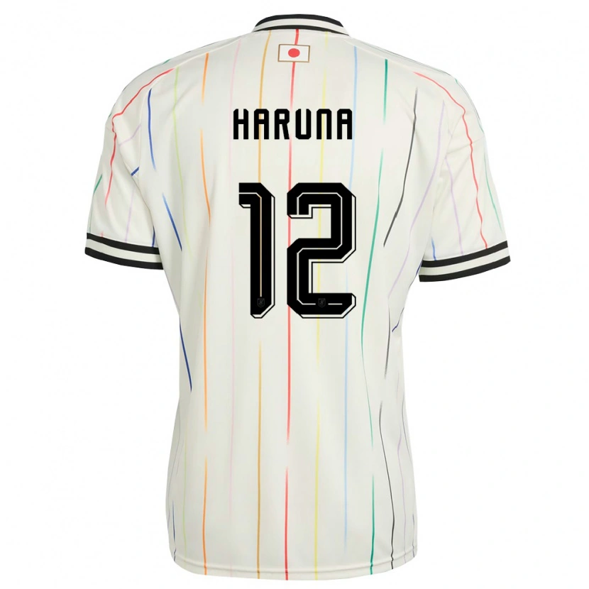 Danxen Kvinnor Japan Ryusei Haruna #12 Vit Svart Bortatröja Matchtröjor 26-28 Tröjor T-Tröja