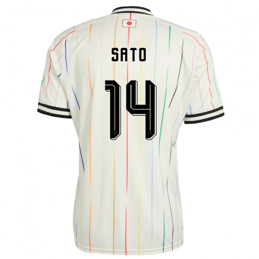 Danxen Kvinnor Japan Ryunosuke Sato #14 Vit Svart Bortatröja Matchtröjor 26-28 Tröjor T-Tröja