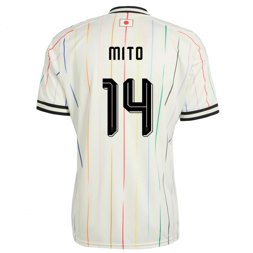 Danxen Kvinnor Japan Shunsuke Mito #14 Vit Svart Bortatröja Matchtröjor 26-28 Tröjor T-Tröja