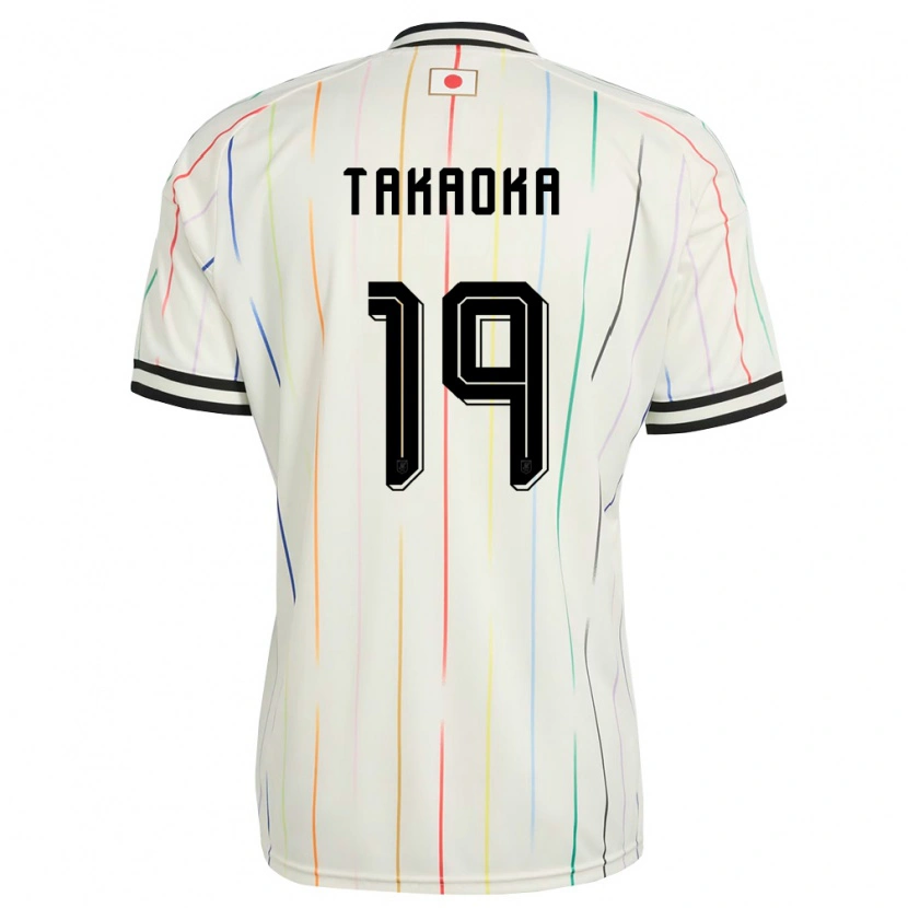 Danxen Kvinnor Japan Rento Takaoka #19 Vit Svart Bortatröja Matchtröjor 26-28 Tröjor T-Tröja