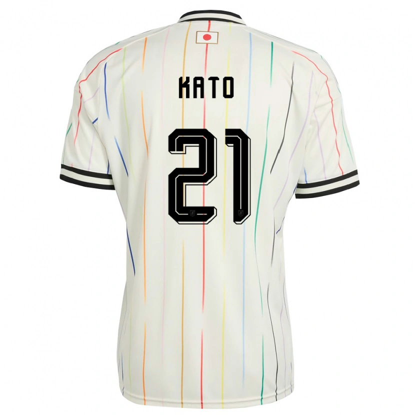 Danxen Kvinnor Japan Hijiri Kato #21 Vit Svart Bortatröja Matchtröjor 26-28 Tröjor T-Tröja
