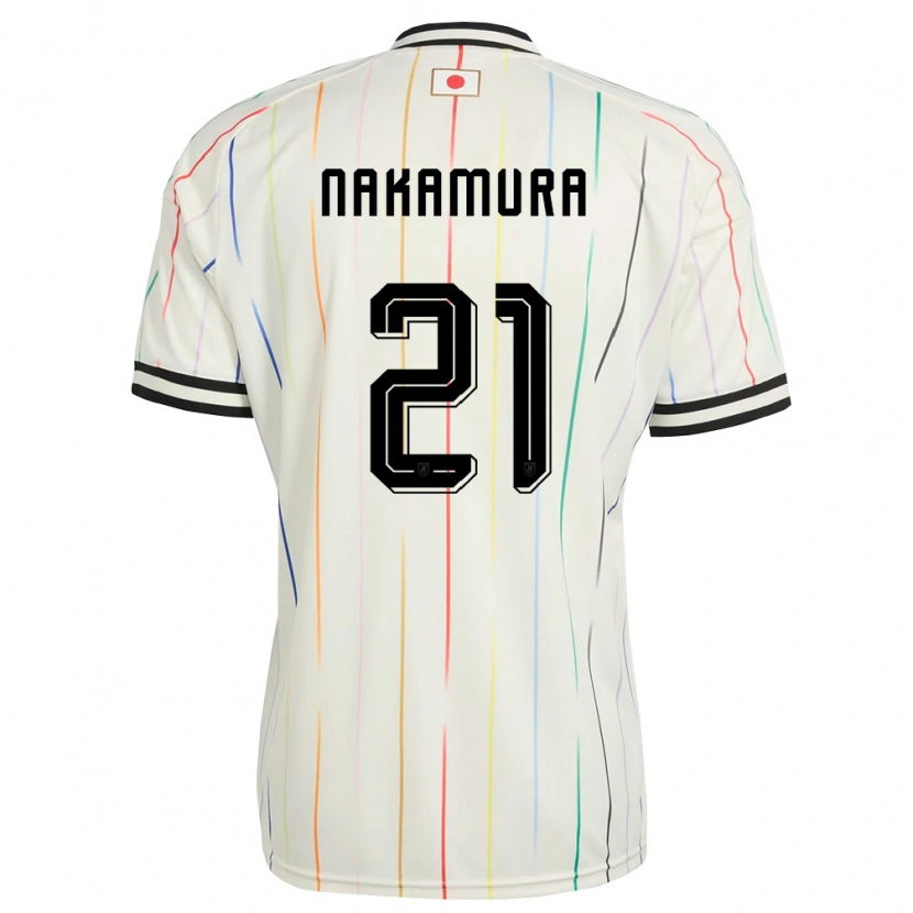Danxen Kvinnor Japan Jiro Nakamura #21 Vit Svart Bortatröja Matchtröjor 26-28 Tröjor T-Tröja