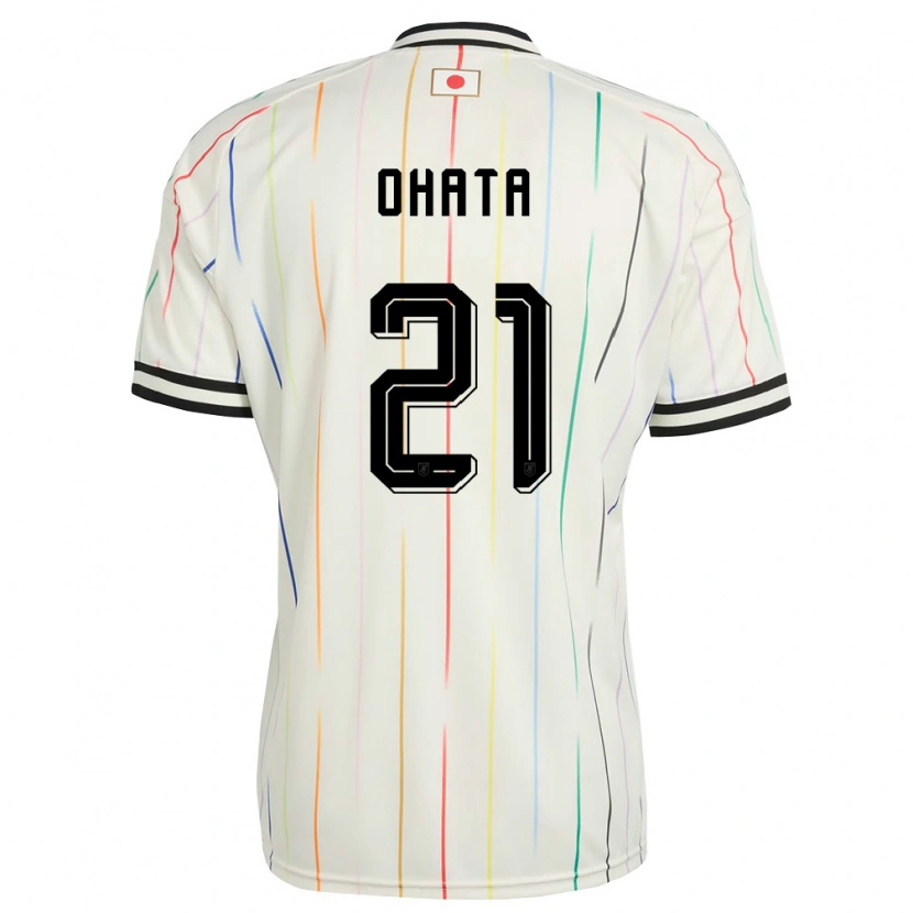 Danxen Kvinnor Japan Ayumu Ohata #21 Vit Svart Bortatröja Matchtröjor 26-28 Tröjor T-Tröja