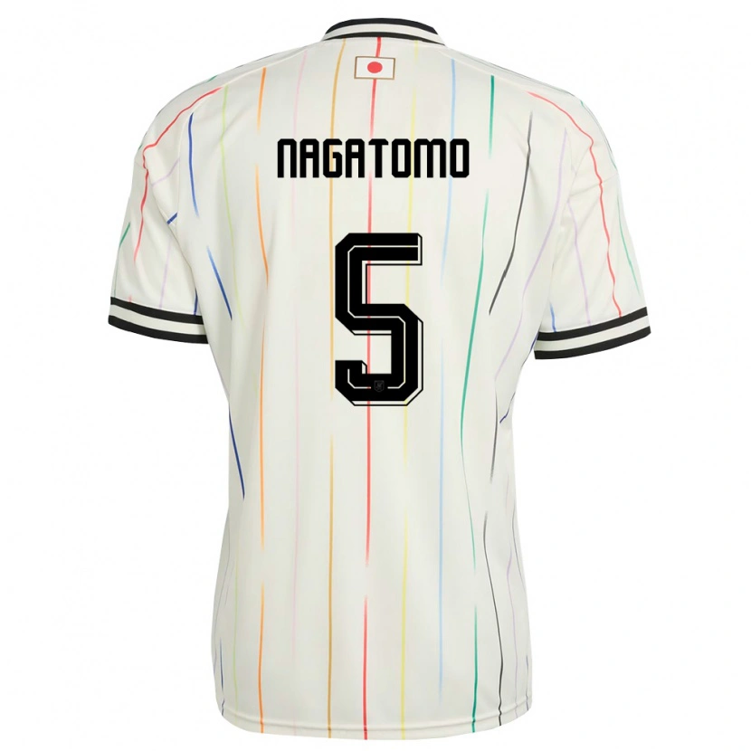 Danxen Kvinnor Japan Yuto Nagatomo #5 Vit Svart Bortatröja Matchtröjor 26-28 Tröjor T-Tröja