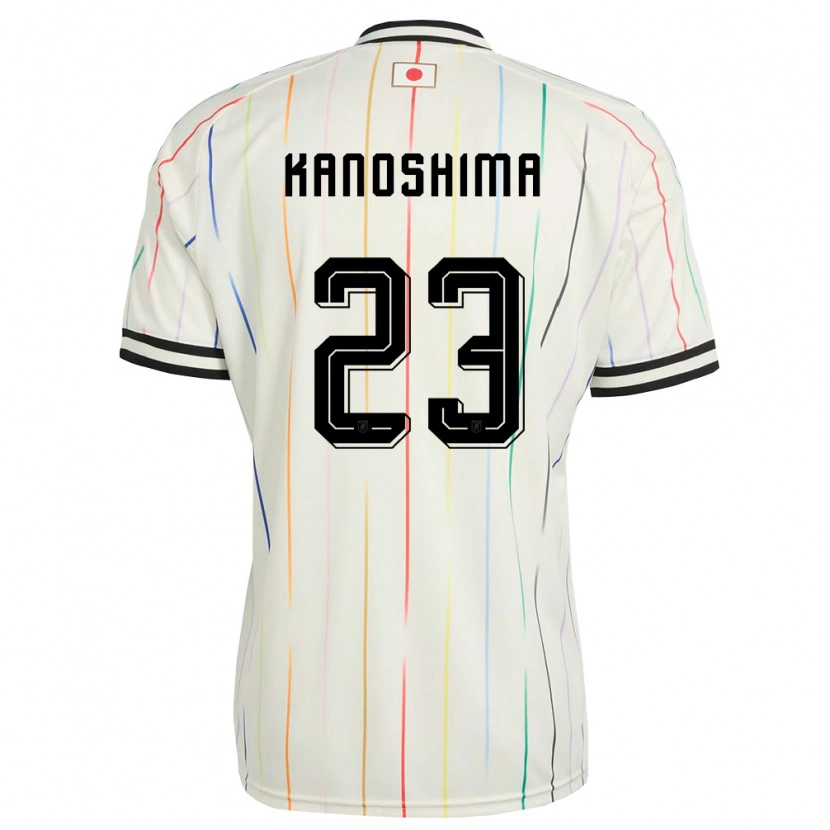 Danxen Kvinnor Japan Yu Kanoshima #23 Vit Svart Bortatröja Matchtröjor 26-28 Tröjor T-Tröja